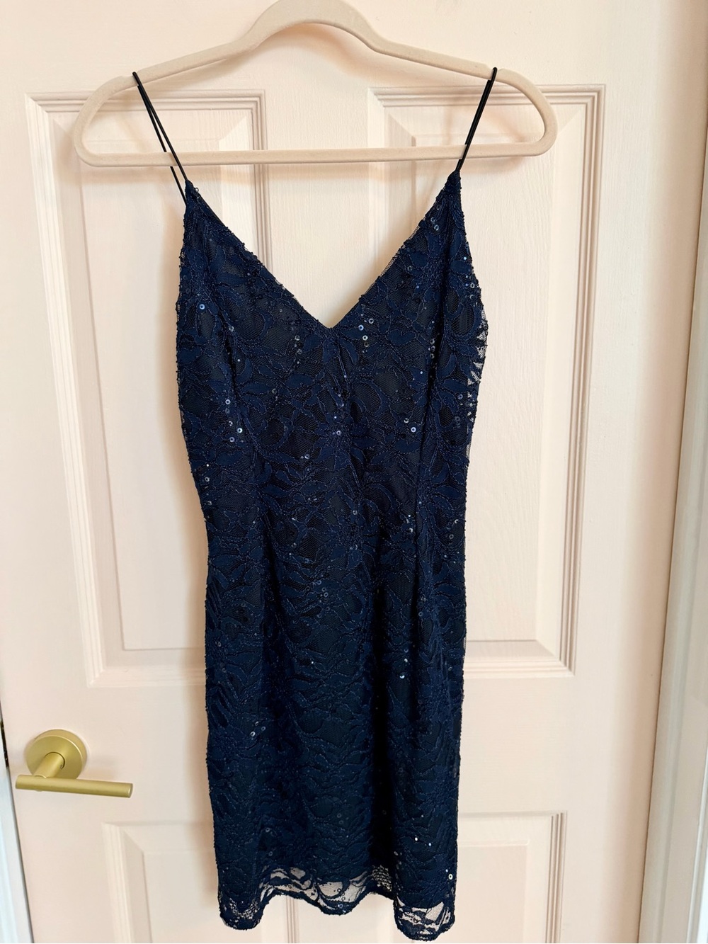 Blue sequined aqua dress